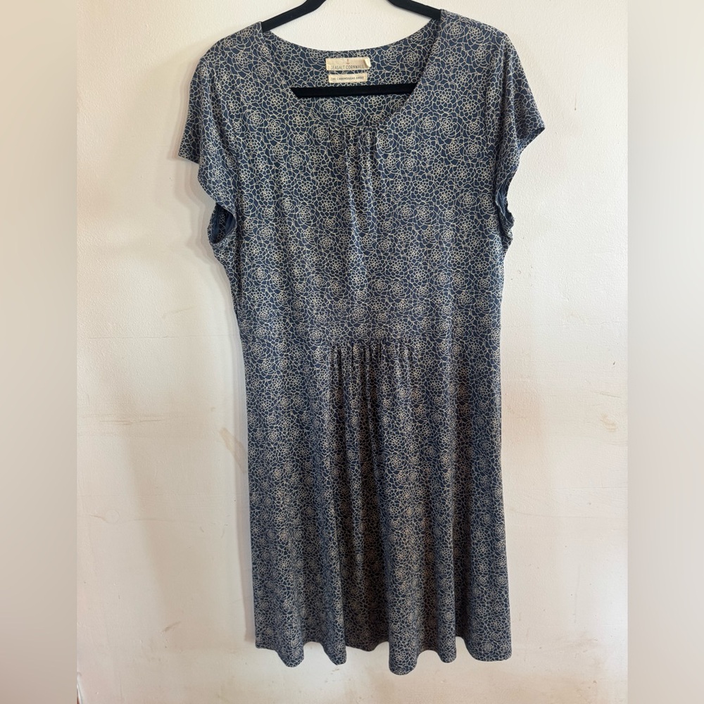 Sea salt Cornwall Carnmoggas Dress Women’s 16 Cactus Flower Print Comfort Beach